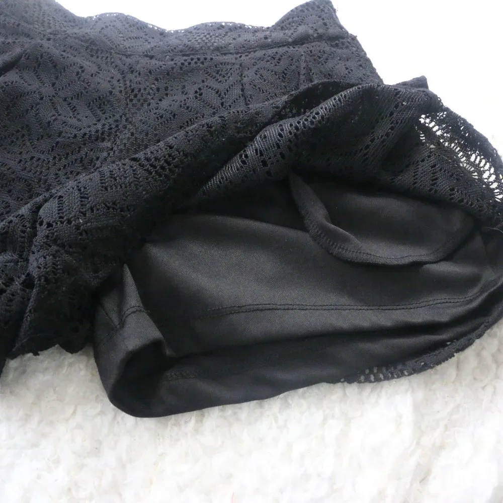 Olsenboye Lace Embroidered Layered Shorts